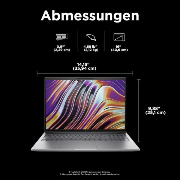 لپ تاپ 16.1 اینچی اچ پی مدل HP ZBook Power G11 Ryzen 7-8845HS 32GB 1TB SSD 6GB RTX A1000 2K - تصویر 5