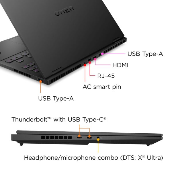 لپ تاپ 16.1 اینچی اچ پی مدل HP Omen Transcend 16 i9-14900HX 16GB 1TB SSD 8GB RTX4070 - تصویر 7