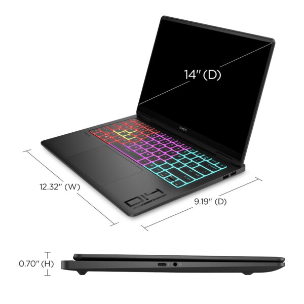 لپ تاپ 14 اینچی اچ پی مدل HP Omen Transcend 14 Ultra7-155H 16GB 1TB SSD 8GB RTX4060 - تصویر 8